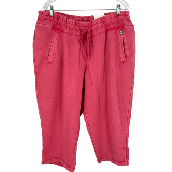 Lane Bryant Livi Capri Sweatpants Pink Size 22/24 NWT - Picture 5 of 5